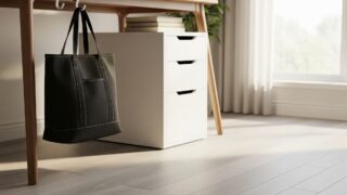 【床にバッグ、直置きしてない？】デスク下のデッドスペースを収納に変える便利グッズ5選 Gemini Generated Image 10ksy210ksy210ks