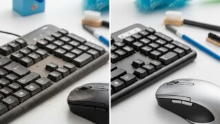 意外と汚れてる！マウス・キーボードの正しい掃除方法とおすすめグッズ Gemini Generated Image 177kp3177kp3177k