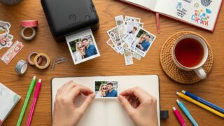 スマホの写真をその場でシールに！手帳デコやギフトに使える「ミニフォトプリンター」活用術＆おすすめ3選 Gemini Generated Image ar7zq0ar7zq0ar7z