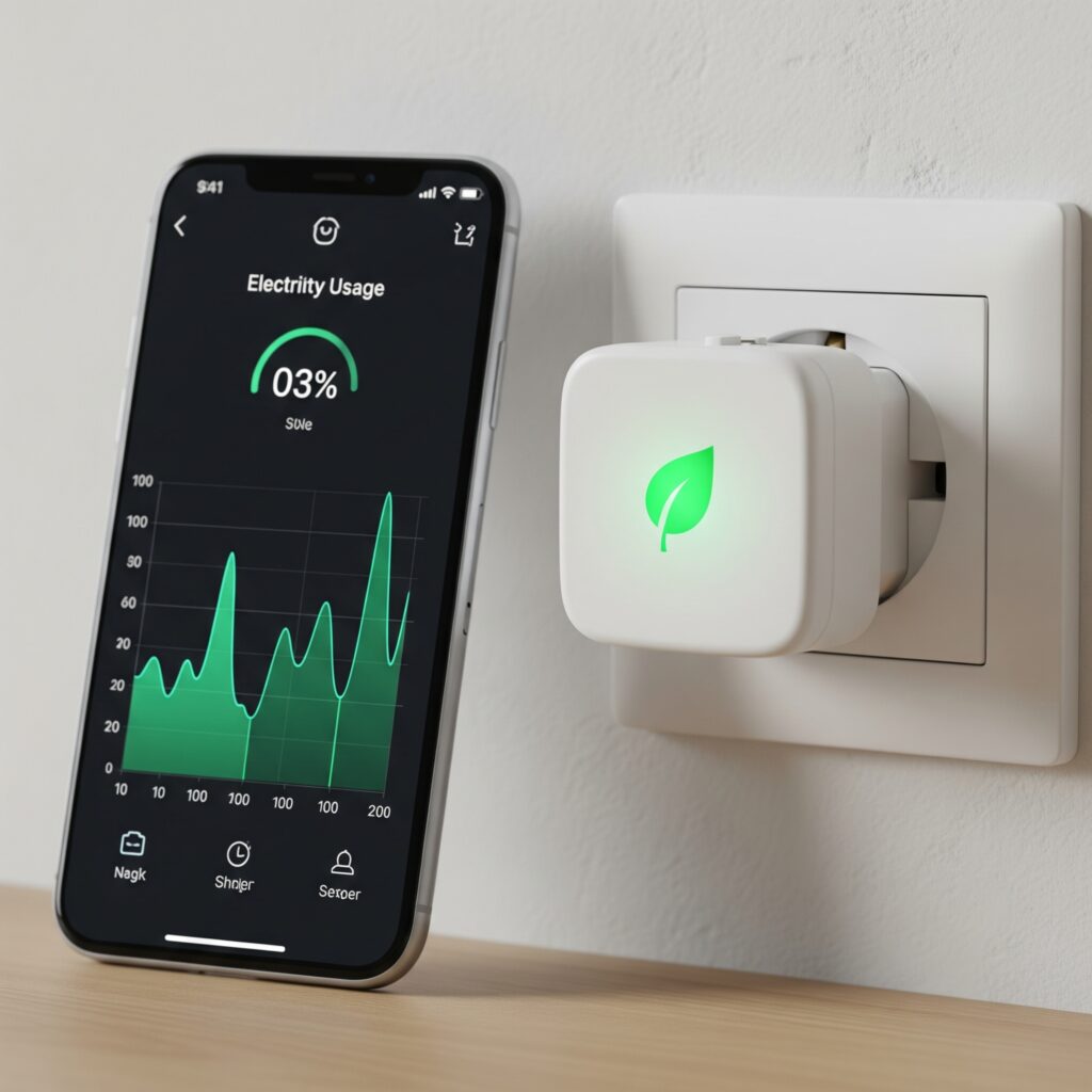 【2025年版】スマートプラグで賢く節電!「電力の見える化」で家計に優しいスマートライフを始めよう 38 【2025年版】スマートプラグで賢く節電!「電力の見える化」で家計に優しいスマートライフを始めよう Gemini Generated Image juw50tjuw50tjuw5 scaled
